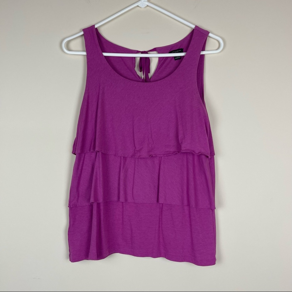 Ann Taylor purple tiered top